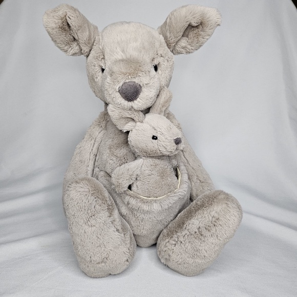 Jellycat Retired Kara Kangaroo Baby Joey Plush Stuffed Animal Approx. 10" - Picture 1 of 16